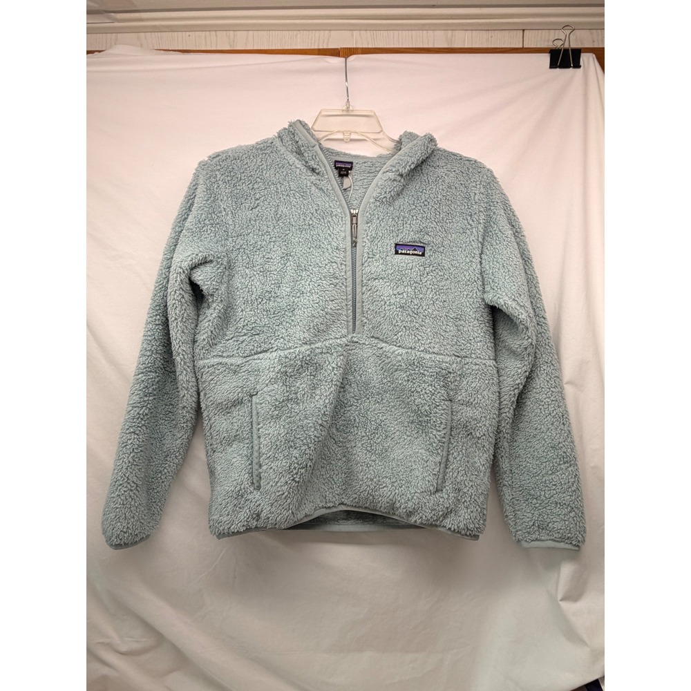 NWT Patagonia Womens Los Gatos Hooded Pullover Fleece Light Blue Medium
